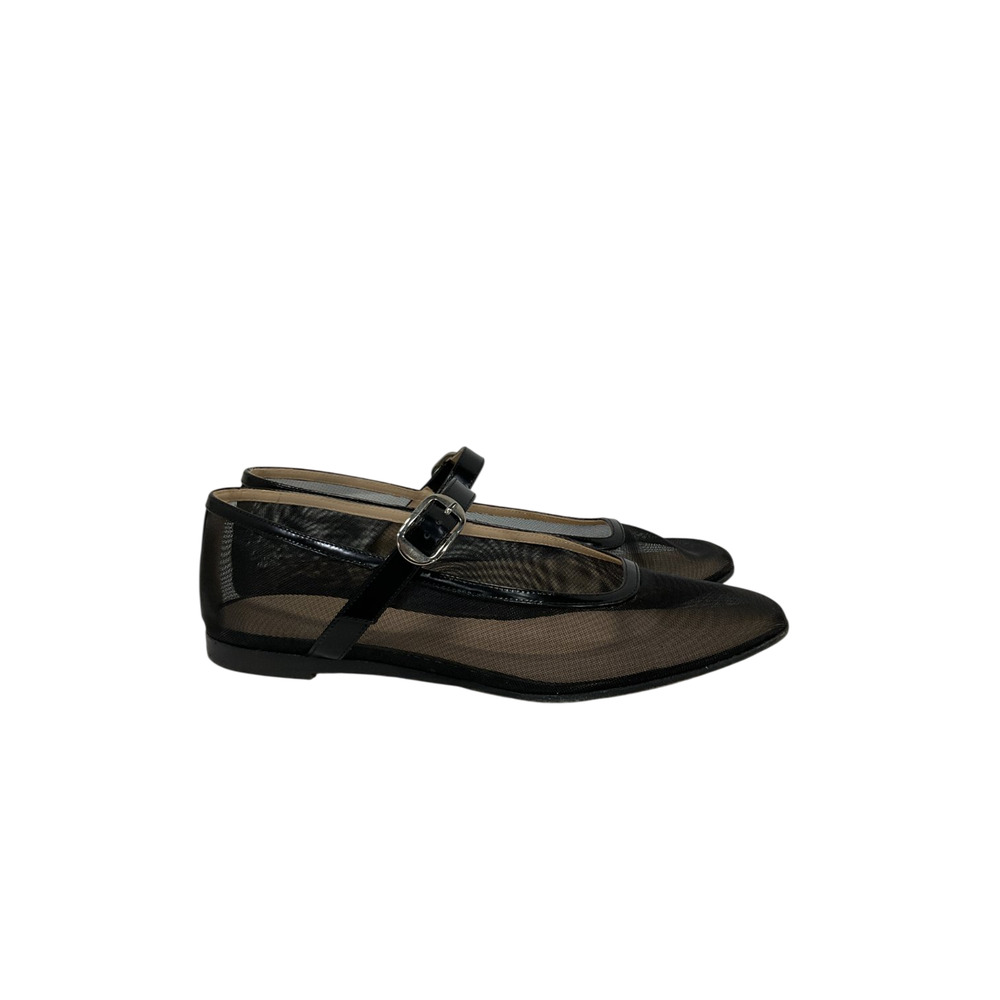 Le Monde Beryl Mesh Black Mary Jane Flats Size 37.5 - Picture 2 of 6